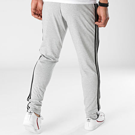 Adidas Sportswear - Pantaloni da jogging a righe GK8998 Grigio erica