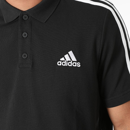 Adidas Sportswear - Polo Manches Courtes A Bandes GK9097 Noir