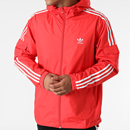 Adidas Originals - Veste Zippée A Bandes H06685 Rouge
