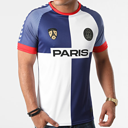 Foot - Tee Shirt De Sport Paris Bleu Marine Blanc