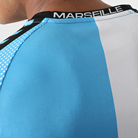 Foot Marseille - Tee Shirt De Sport Marseille Bleu Ciel Blanc