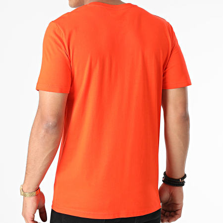 Classic Series - Tee Shirt Bold Logo Orange Blanc