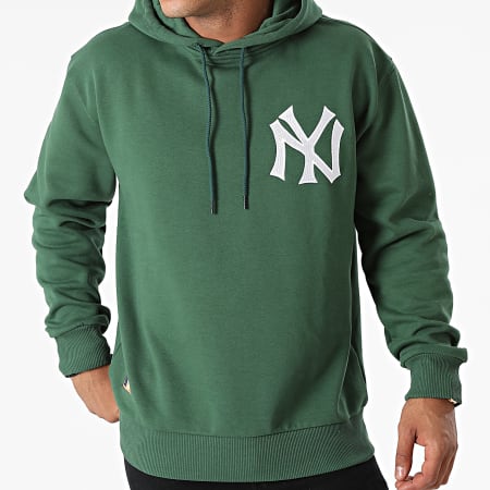 New Era - Felpa con cappuccio oversize con ricamo logo New York Yankees 12879444 Verde