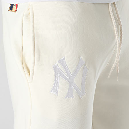 New Era - Pantalon Jogging Embroidery Logo New York Yankees 12879436 Beige