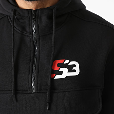 S3 Freestyle - Sweat Outdoor Col Zippé Logo Noir
