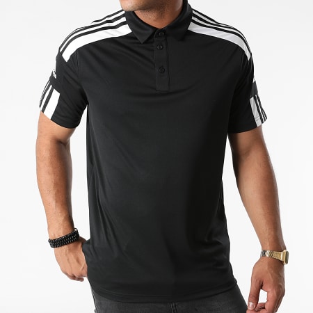 Adidas Sportswear - Polo a maniche corte con strisce Squad 21 GK9556 Nero