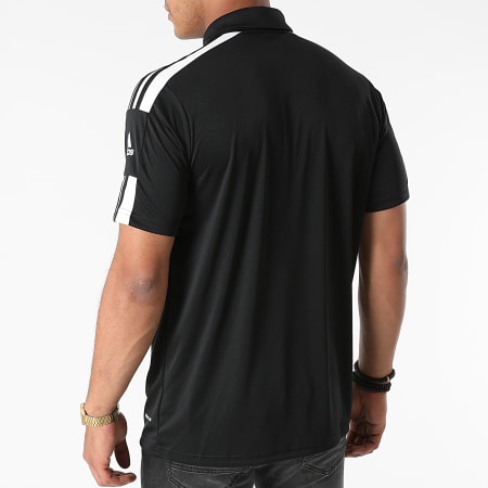 Adidas Sportswear - Polo Manches Courtes A Bandes Squad 21 GK9556 Noir