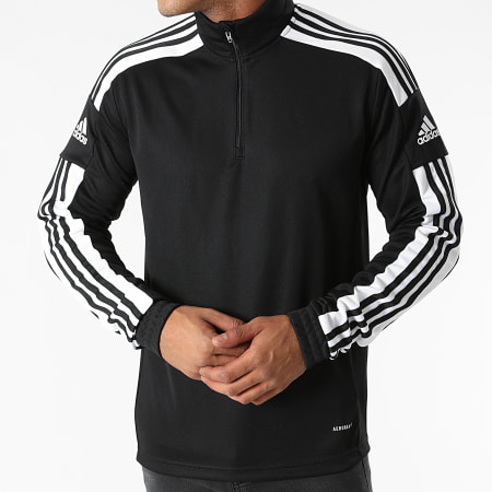Adidas Sportswear - Felpa Squad 21 Quarter Zip Stripe GK9562 Nero