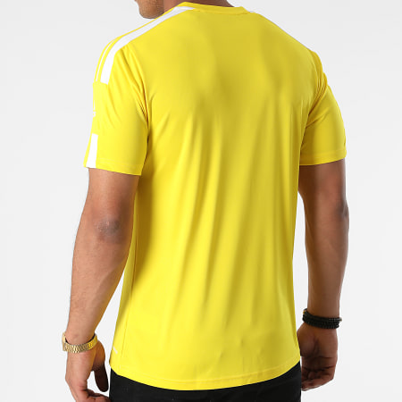 Adidas Performance - Camiseta de Rayas Squad 21 GN5728 Amarillo