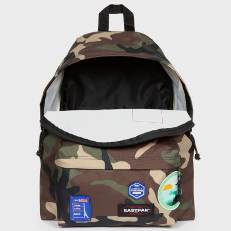 Eastpak - Sac A Dos Padded Pak'r Patched Camouflage Vert Kaki
