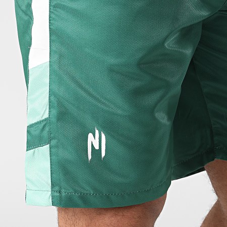 NI by Ninho - Pantaloncini da jogging con banda verde Magnum