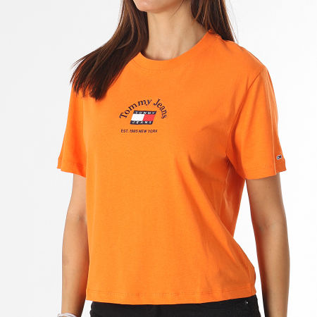 Tommy Jeans - Timeless Tommy Mujer Camiseta Corta 0417 Naranja