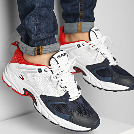 Tommy Hilfiger - Baskets Archive Mix Runner 0727 Red White Blue