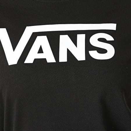Vans - Flying V Classic Camiseta de manga larga para mujer A47WN Negro Blanco
