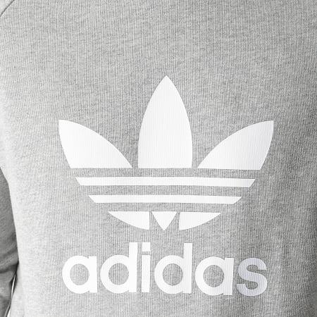 Adidas Originals - Sweat Crewneck A Bandes Trefoil H06650 Gris Chiné