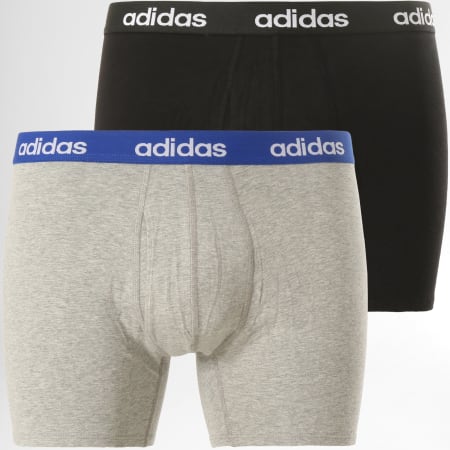Adidas Sportswear - Lot De 2 Boxers Linear GN2072 Noir Gris Chiné