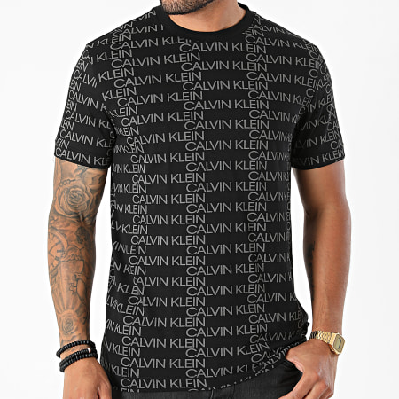Calvin Klein - Tee Shirt Allover Logo 7773 Noir
