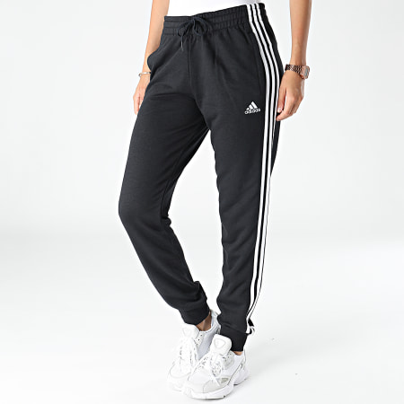 Adidas Sportswear - Pantalon Jogging Femme A Bandes 3 Stripes French Terry GM8733 Noir