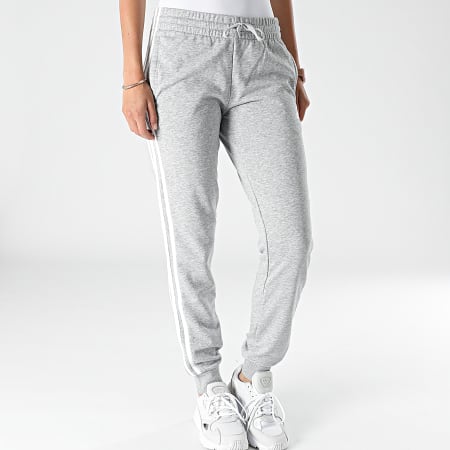 Adidas Sportswear - Pantalon Jogging Femme A Bandes 3 Stripes French Terry GM8735 Gris Chiné