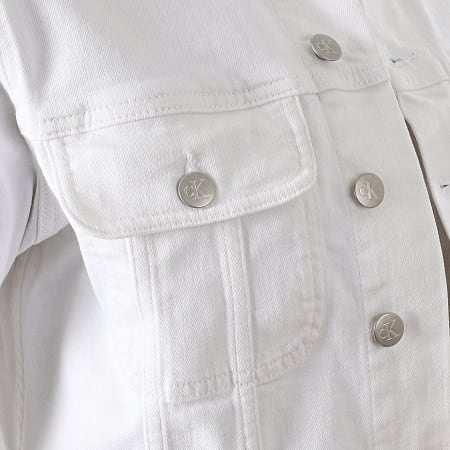 Calvin Klein Veste Jean Femme Cropped 90s 7158 Blanc
