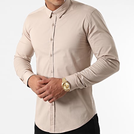 LBO - Chemise Manches Longues Slim Fit 1844 Beige