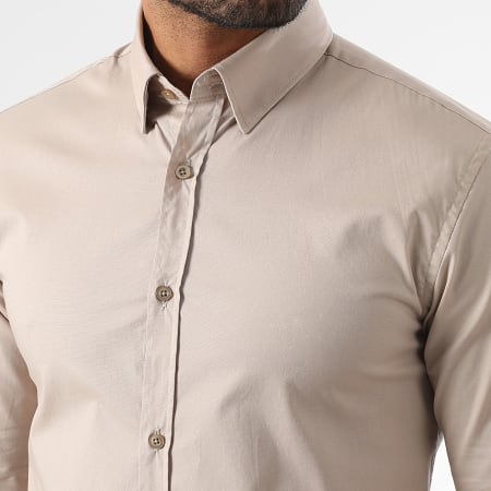 LBO - Chemise Manches Longues Slim Fit 1844 Beige