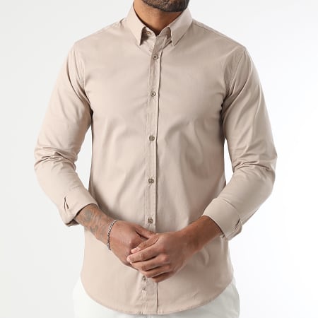 LBO - Chemise Manches Longues Slim Fit 1844 Beige