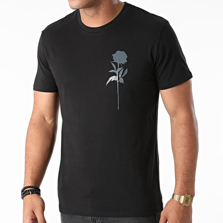 Luxury Lovers - Tee Shirt Rose Chest Noir Gris Anthracite