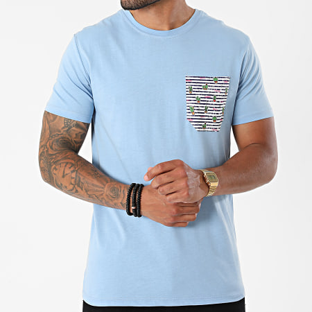 MTX - Camiseta con bolsillo TM06742 Azul claro