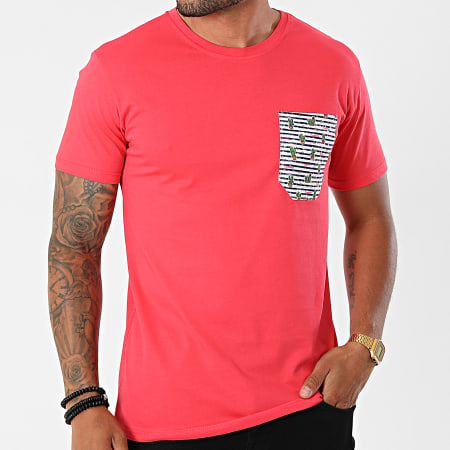 MTX - Camiseta con bolsillo TM06742 Rojo claro