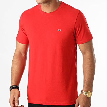 Tommy Jeans - Camiseta de punto clásico 9598 rojo