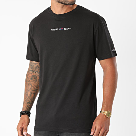 Tommy Jeans - Camiseta Texto Pequeño 9701 Negro