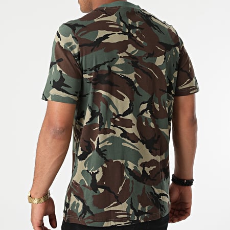 Adidas Sportswear - Tee Shirt Camouflage GV2129 Vert Kaki Orange