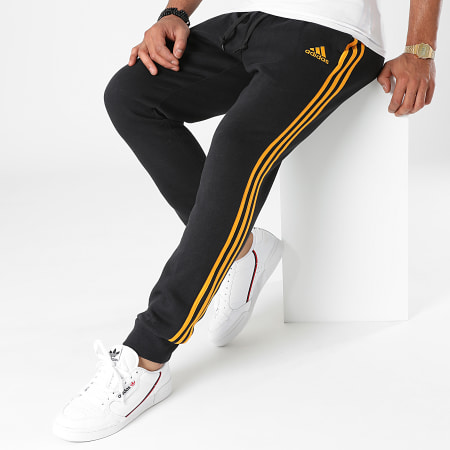 Adidas Performance - Pantalon Jogging A Bandes H12260 Noir Orange