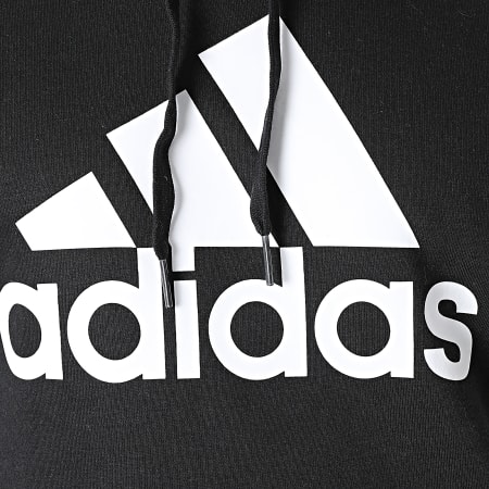 Adidas Sportswear - Sweat Capuche A Bandes CB H14646 Gris Chiné Noir