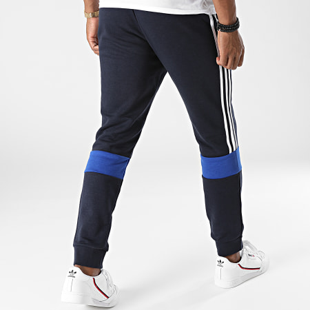 Adidas Sportswear - Pantalon Jogging A Bandes Colorblock H64178 Bleu Marine