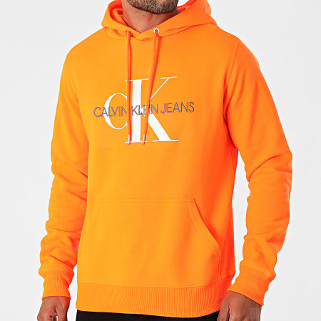 Calvin Klein - Sweat Capuche Monogram 4557 Orange Fluo