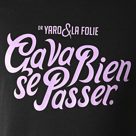 Dr. Yaro & La Folie - Camiseta CVBSP negra morada