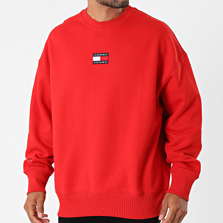Tommy Jeans - Sweat Crewneck Tommy Badge 0911 Rouge