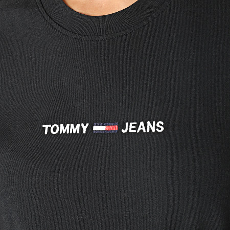 Tommy Jeans - Camiseta corta BXY Linear Mujer 0057 Negro