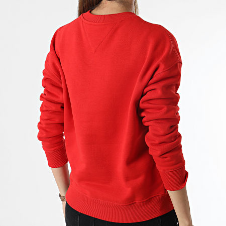 Tommy Jeans - Felpa donna Tommy Center Crewneck Badge 0402 Rosso