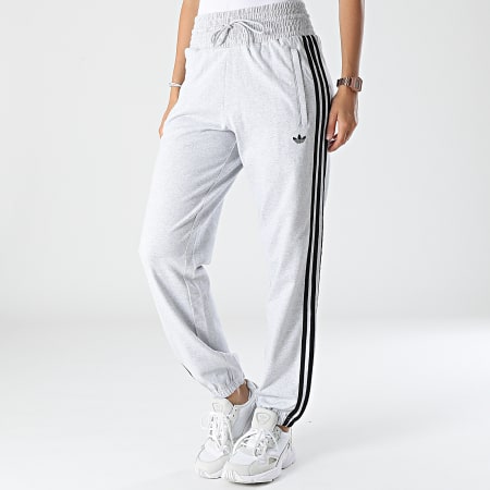 Adidas Originals - Pantalon Jogging A Bandes Femme H17950 Gris Chiné