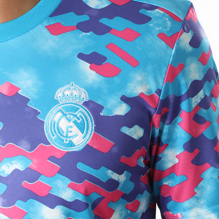 Adidas Sportswear - Tee Shirt De Sport Real Madrid GR4309 Bleu Clair Violet Rose
