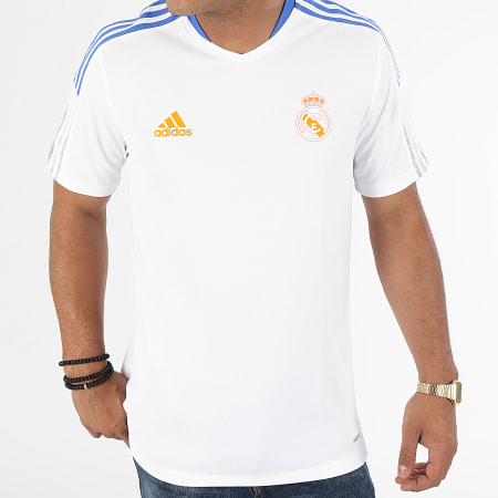 Adidas Performance - Tee Shirt De Sport A Bandes Real Madrid GR4324 Ecru