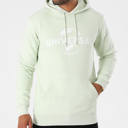 Universal Studio - Sweat Capuche Logo Vert Mint Blanc