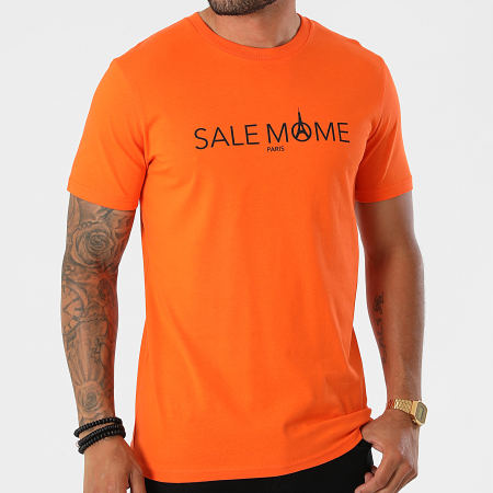 Sale Môme Paris - Maglietta con logo arancione nero