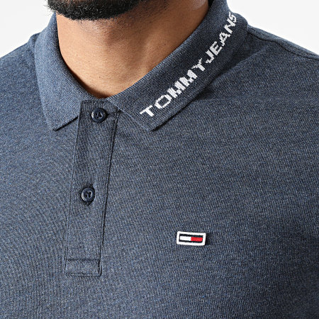Tommy Jeans - Polo a manica corta Reg Jersey 0917 blu navy Heather