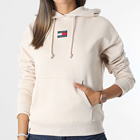 Tommy Jeans - Sweat Capuche Femme Center Badge 0403 Rose Clair