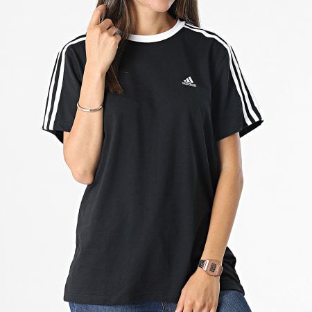 Adidas Performance - Camiseta de Mujer con Boyfriend Stripes GS1379 Negra