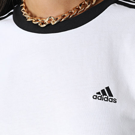 Adidas Sportswear - Tee Shirt Femme A Bandes Boyfriend H10201 Blanc